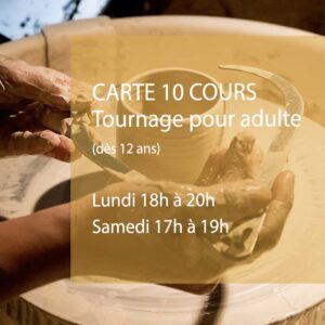 cours tournage tour de potier céramique Bretagne Finistère